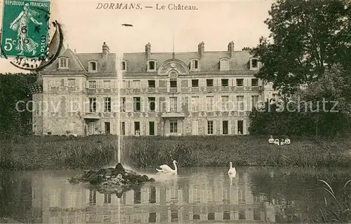 AK / Ansichtskarte Dormans Chateau Etang Schloss Teich Dormans