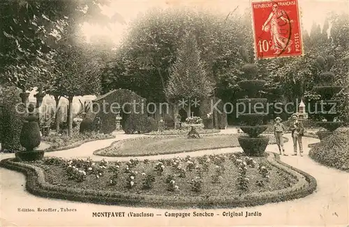 AK / Ansichtskarte Montfavet_Avignon Campagne Sonchon Original Jardin 