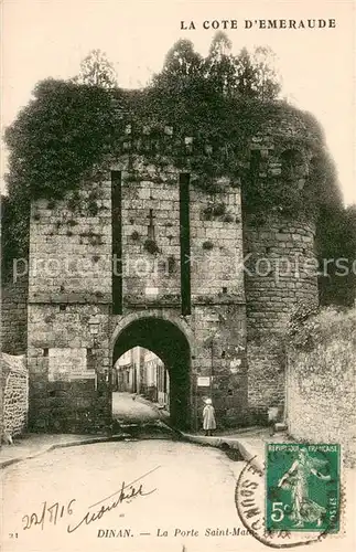 AK / Ansichtskarte Dinan La Porte Saint Malo Dinan