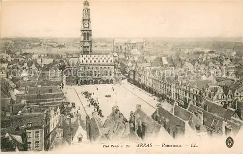 AK / Ansichtskarte Arras_Pas de Calais Panorama Hotel de Ville Arras_Pas de Calais