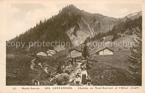 AK / Ansichtskarte Les_Contamines Montjoie Chalets du Nant Borrant et l hotel Les_Contamines Montjoie