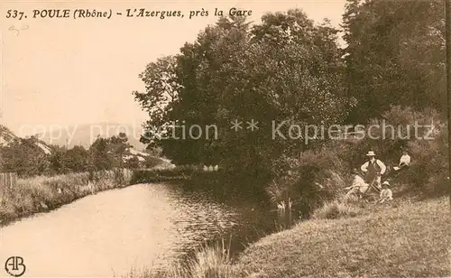 AK / Ansichtskarte Poule les Echarmeaux L Azergues pres de la gare Poule les Echarmeaux