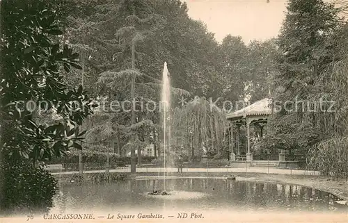 AK / Ansichtskarte Carcassonne Square Gambetta Pavillon Carcassonne