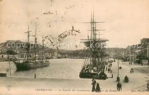 AK / Ansichtskarte Cherbourg Bassin du Commerce Fort du Roule Bateaux Cherbourg