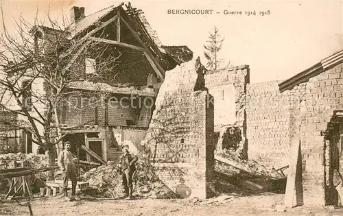 AK / Ansichtskarte Bergnicourt Ruines Grande Guerre Truemmer 1. Weltkrieg Bergnicourt