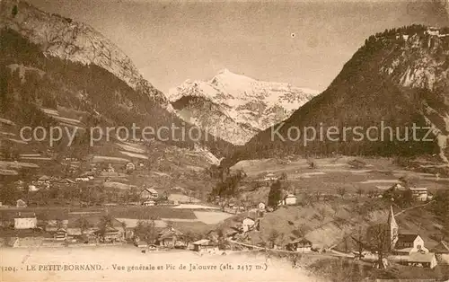 AK / Ansichtskarte Le_Petit Bornand les Glieres Vue generale et Pic de Jalouvre Le
