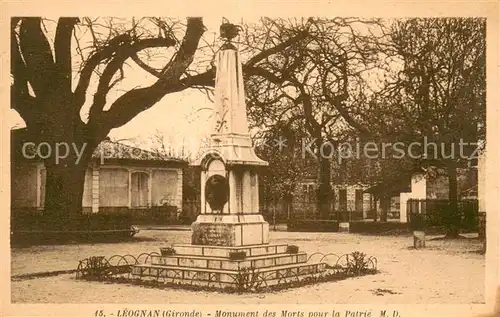 AK / Ansichtskarte Leognan Monument des Morts pour la Patrie Leognan