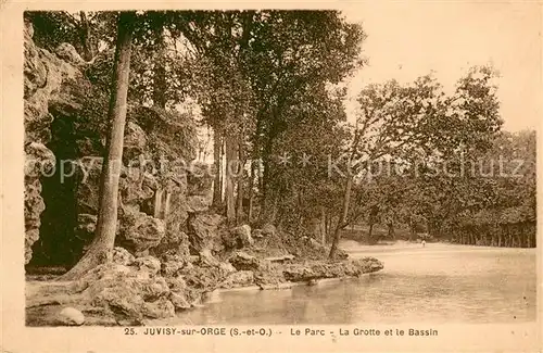 AK / Ansichtskarte Juvisy sur Orge Le Parc La Grotte et le Bassin Juvisy sur Orge