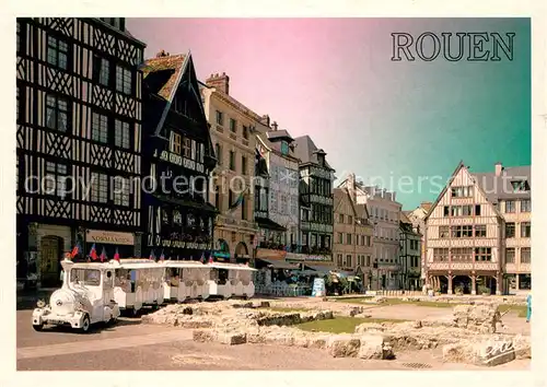 AK / Ansichtskarte Rouen Vieilles maisons normandes et les vestiges de leglise Saint Sauveur place du Vieux Marche Rouen