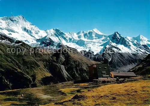 AK / Ansichtskarte Val_d_Anniviers Weisshorn Schallihorn Zinal Rothorn le Besso et l Obergabelhorn Val_d_Anniviers