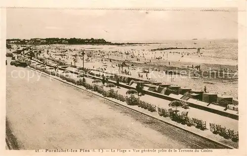 AK / Ansichtskarte Pornichet La plage vue prise de la terrasse du casino Pornichet