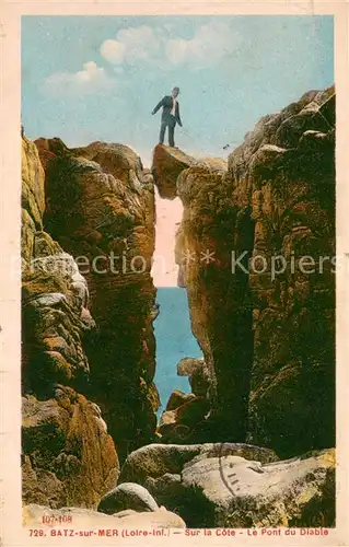 AK / Ansichtskarte Batz sur Mer Sur la cote Pont du Diable Batz sur Mer