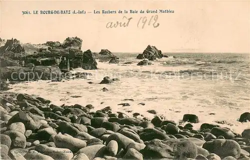 AK / Ansichtskarte Le_Bourg de Batz Rochers de la Baie du Grand Mathieu Le_Bourg de Batz