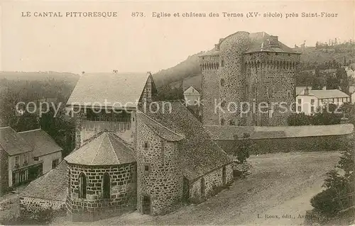 AK / Ansichtskarte Les_Ternes Eglise et chateau Les_Ternes