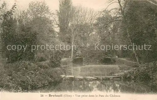 AK / Ansichtskarte Breteuil_Oise Vue prise dans le parc du chateau Breteuil Oise