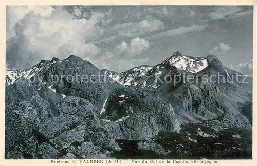 AK / Ansichtskarte Valberg Vue du Col de la Cayolle Alpes Valberg
