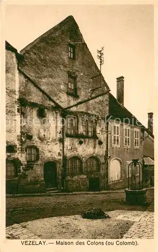 AK / Ansichtskarte Vezelay Maison des Colons Vezelay