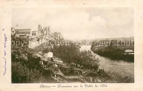 AK / Ansichtskarte Beziers Panorama sur la Vallee de l Orb Beziers