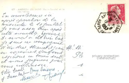 AK / Ansichtskarte Amphion Lac Leman vue aerienne Amphion