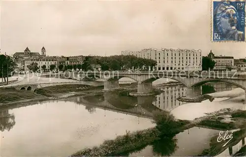 AK / Ansichtskarte Dax_Landes Le Pont sur l Adour et le Splendid Dax_Landes