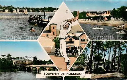 AK / Ansichtskarte Hossegor_Soorts_Landes Lac Hotel du Parc Pelotari Hotel Mercedes sous bois Hossegor_Soorts_Landes