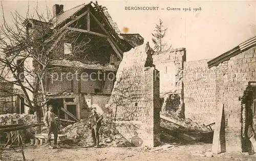 AK / Ansichtskarte Bergnicourt Maison detruite Ruines Grande Guerre Truemmer 1. Weltkrieg Bergnicourt