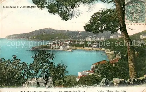 AK / Ansichtskarte Beaulieu sur Mer Vue entre les pins Beaulieu sur Mer