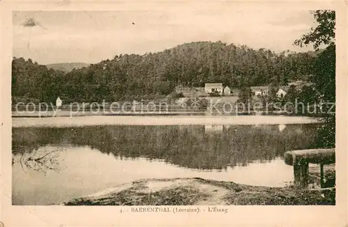 AK / Ansichtskarte Baerenthal Etang Baerenthal