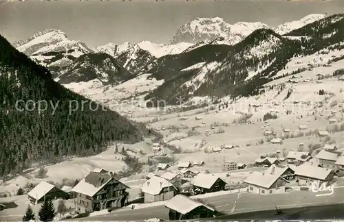 AK / Ansichtskarte Chatel_Haute Savoie Panorama sur la station et sur la vallee Mont Chauffe Cornettes de Bise en hiver Chatel Haute Savoie
