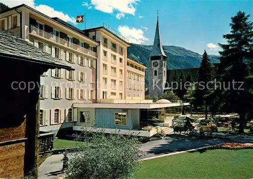 AK / Ansichtskarte Zermatt_VS Grand Hotel Zermatterhof Blick zur Kirche Zermatt_VS
