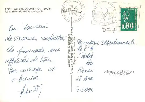 AK / Ansichtskarte Flumet Sommet du Col des Aravis et la chapelle Flumet