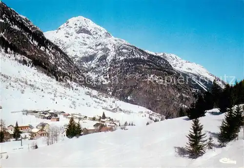 AK / Ansichtskarte Vallorcine_Haute_Savoie Vue generale et au fond le Bel Oiseau en hiver Station sports d hiver Vallorcine_Haute_Savoie