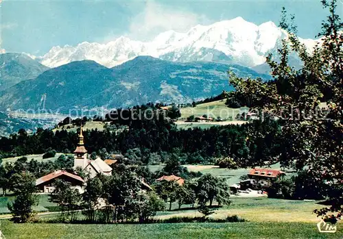 AK / Ansichtskarte Cordon Vue generale et le Mont Blanc Alpes Cordon
