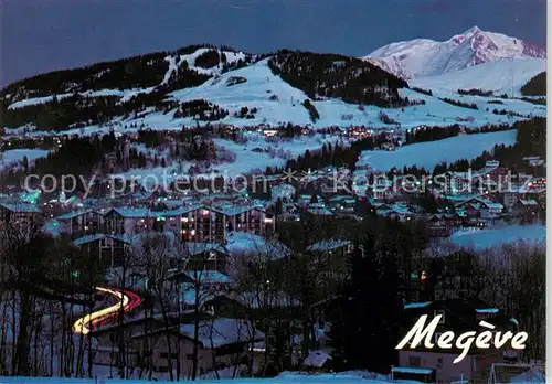 AK / Ansichtskarte Megeve Panorama Nachtaufnahme Megeve