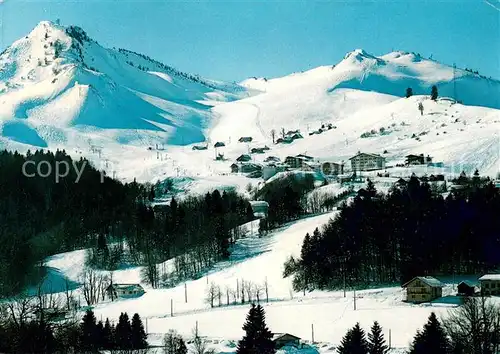 AK / Ansichtskarte Bellevaux_Haute Savoie Panorama Massif de Hirmentaz et station de ski Bellevaux_Haute Savoie
