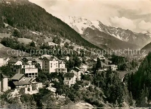 AK / Ansichtskarte Saint Gervais les Bains Panorama le Dome de Miage Alpes et Pont du Diable Saint Gervais les Bains