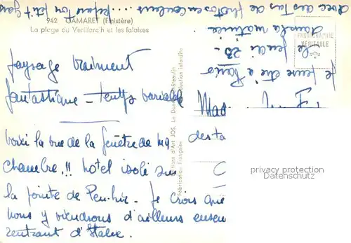 AK / Ansichtskarte Camaret sur Mer Plage du Verillarc h et les falaises vue aerienne Camaret sur Mer