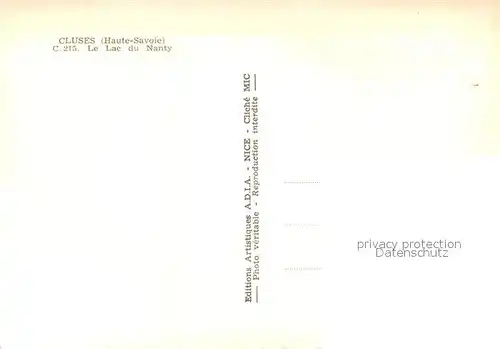 AK / Ansichtskarte Cluses Lac du Nanty Cluses