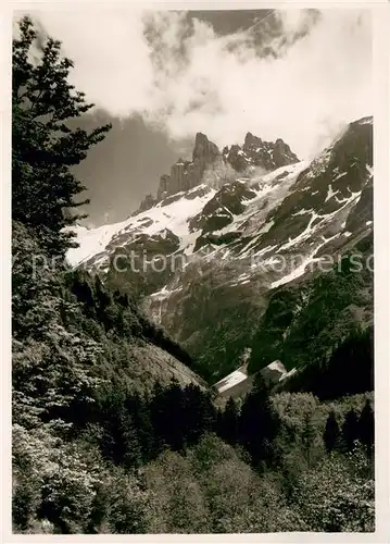 AK / Ansichtskarte Engelberg_OW Landschaftspanorama Bergwelt mit Gross Spannort Alpen Engelberg OW