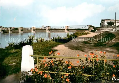 AK / Ansichtskarte Jargeau_Loiret Pont sur la Loire vu du camping Jargeau Loiret