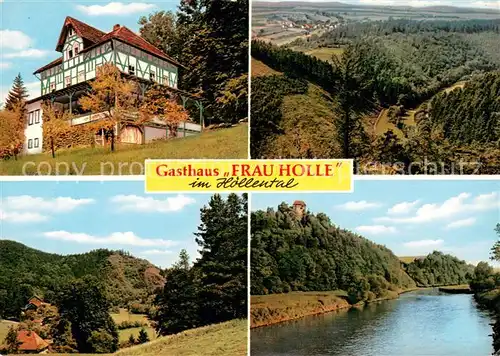 AK / Ansichtskarte Abterode Gasthaus Frau Holle im Hoellental Fliegeraufnahme Abterode