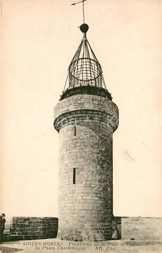 AK / Ansichtskarte Aigues Mortes_Gard Plateforme de la Tour le Constance Le Phare Charlemagne Aigues Mortes Gard