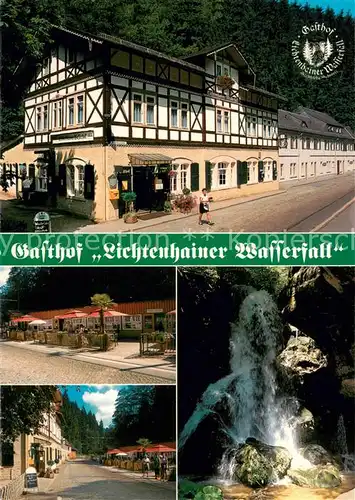 AK / Ansichtskarte Altendorf_Lichtenhain Gasthof Lichtenhainer Wasserfall Dorfstrasse Wasserfall Altendorf Lichtenhain