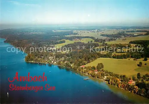 AK / Ansichtskarte Ambach_Starnbergersee Fliegeraufnahme Ambach_Starnbergersee