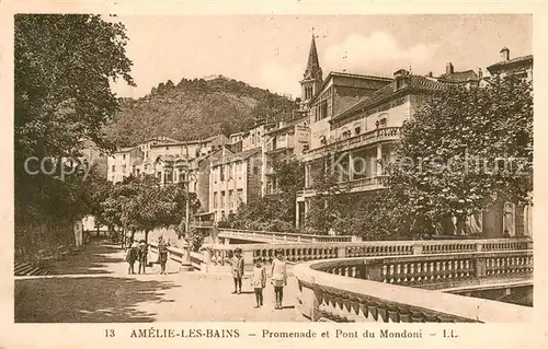 AK / Ansichtskarte Amelie les Bains Palalda Promenade et Pont du Mondoni Amelie les Bains Palalda