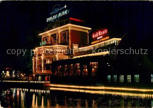 AK / Ansichtskarte Amsterdam_Niederlande Lido Nachtaufnahme Amsterdam_Niederlande