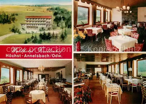 AK / Ansichtskarte Annelsbach Waldhotel Forellenhof Gastraeume Annelsbach