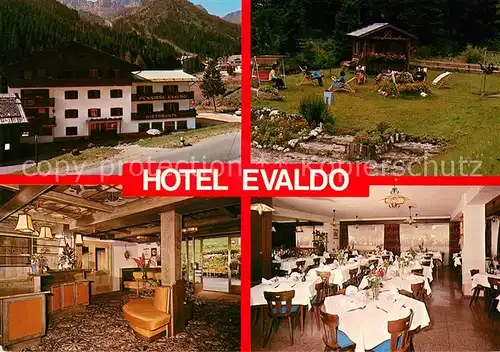 AK / Ansichtskarte Arabba_Dolomiten Hotel Evaldo Restaurant Garten Arabba Dolomiten