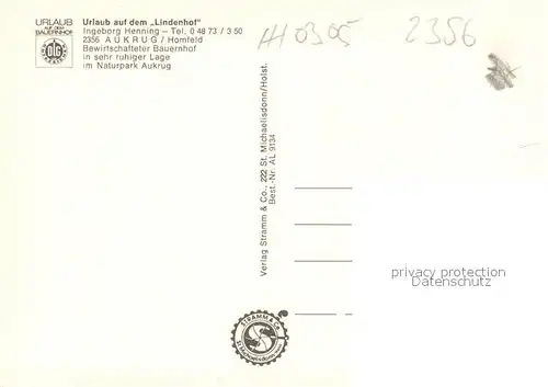 AK / Ansichtskarte Aukrug Urlaub auf dem Lindenhof Pferdekoppel Obstwiese  Aukrug