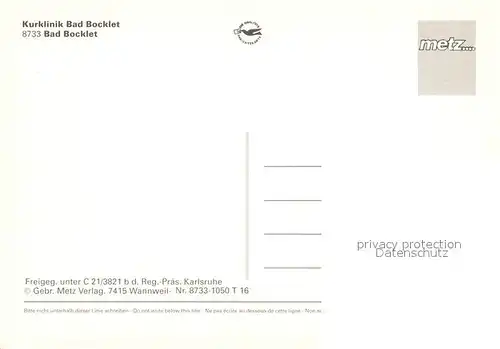 AK / Ansichtskarte Bad_Bocklet Fliegeraufnahme mit Kurklinik Bad Bocklet Bad_Bocklet